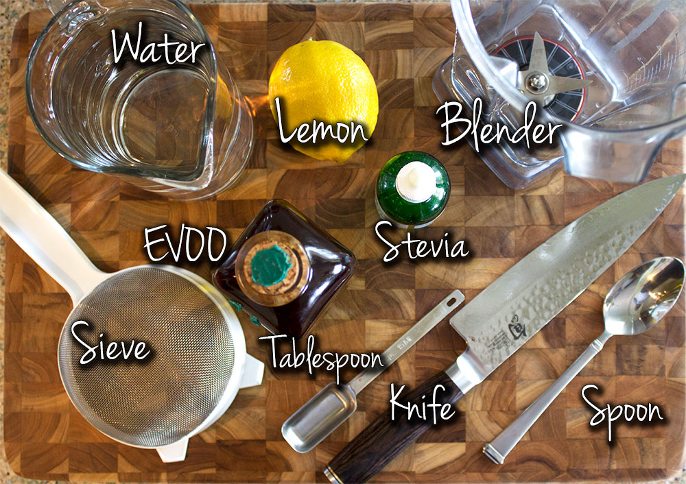 Lemon-and-ingredients-on-cutting-board